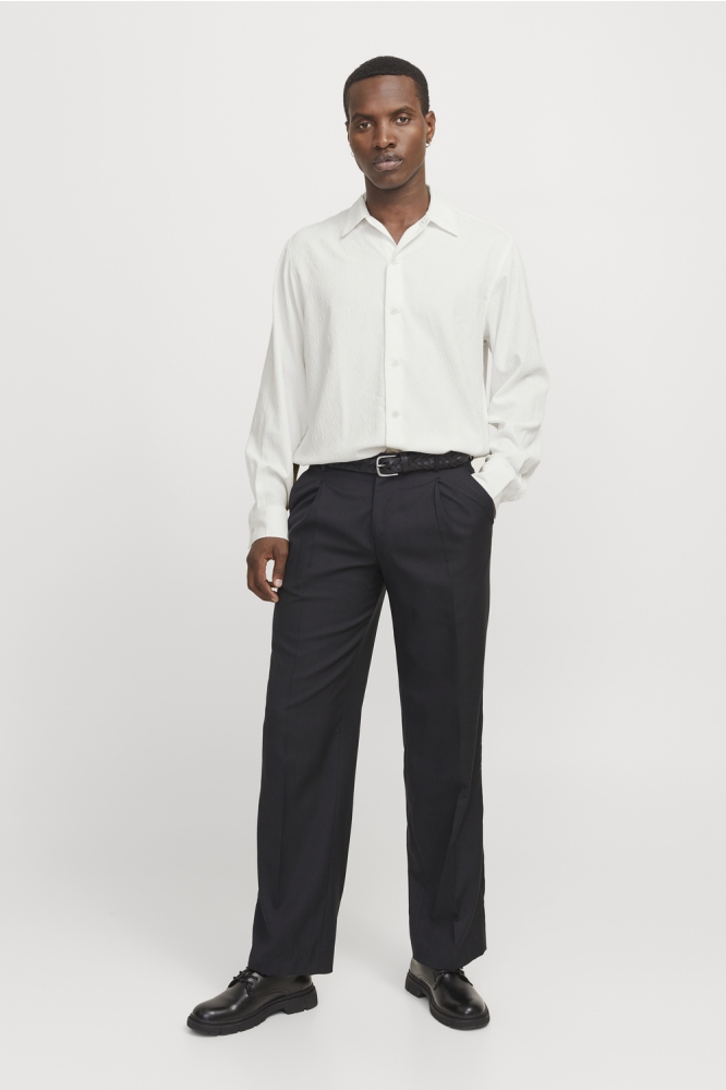 JPRBLATREND JACQUARD L/S SHIRT STYD 12278765 WHITE